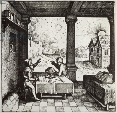 An Astrologer Casting a Horoscope by Robert Fludd, 1617
